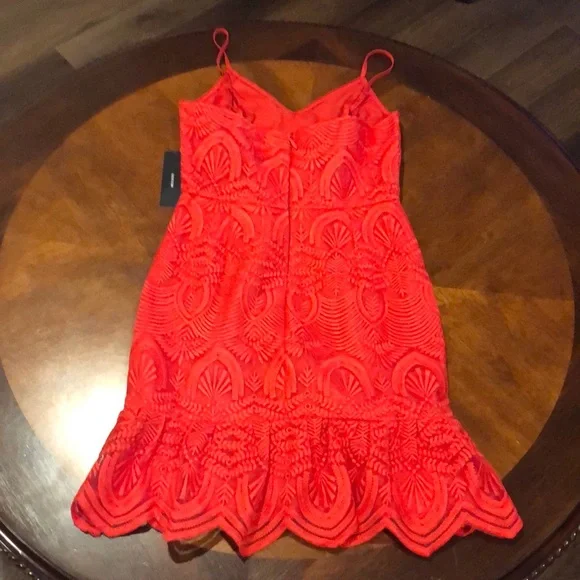 Lulu’s Shira Red Embroidered Sleeveless Dress XS NWT - Picture 6 of 10
